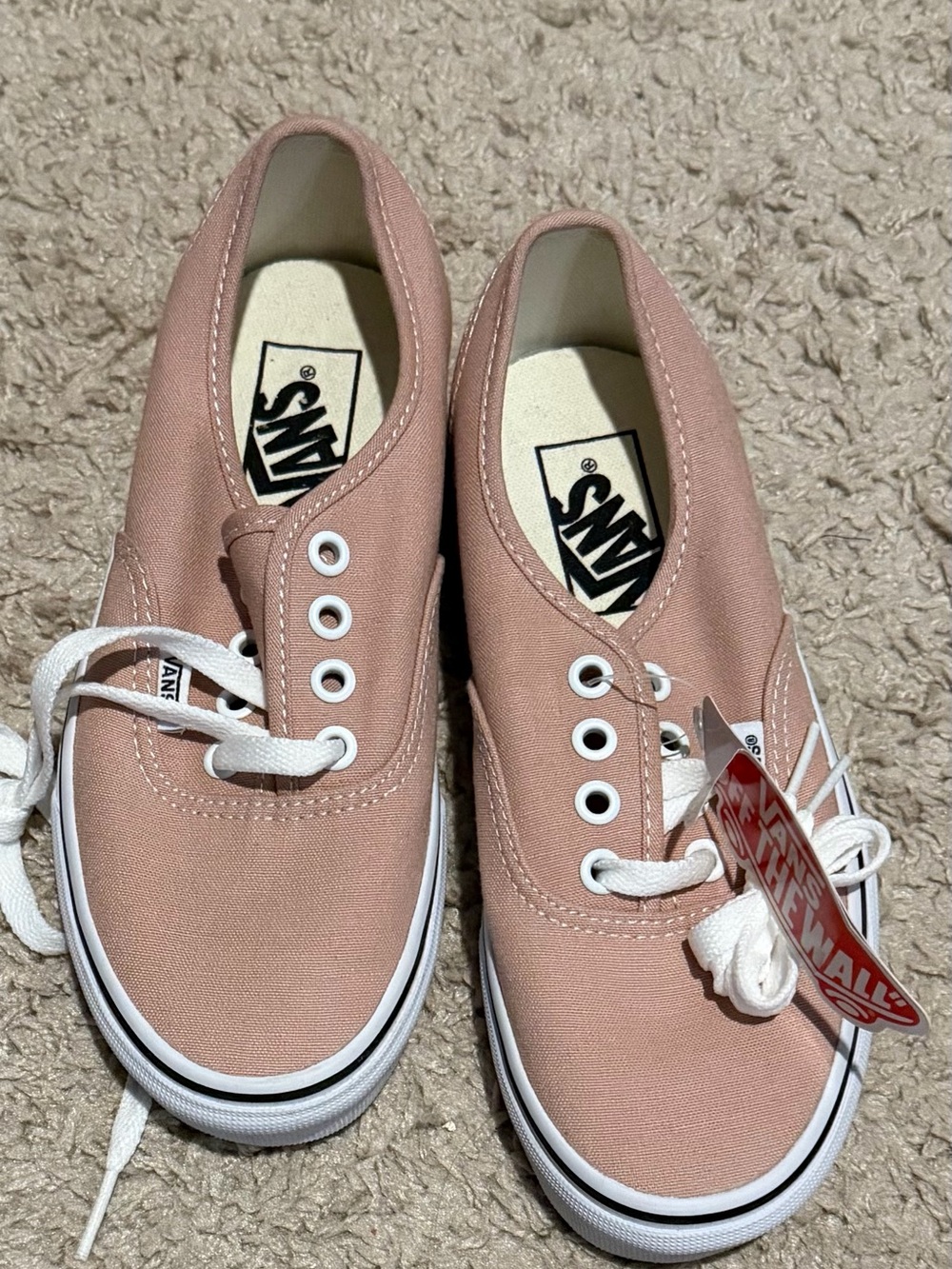 Vans Pink Canvas Low-Top Sneakers